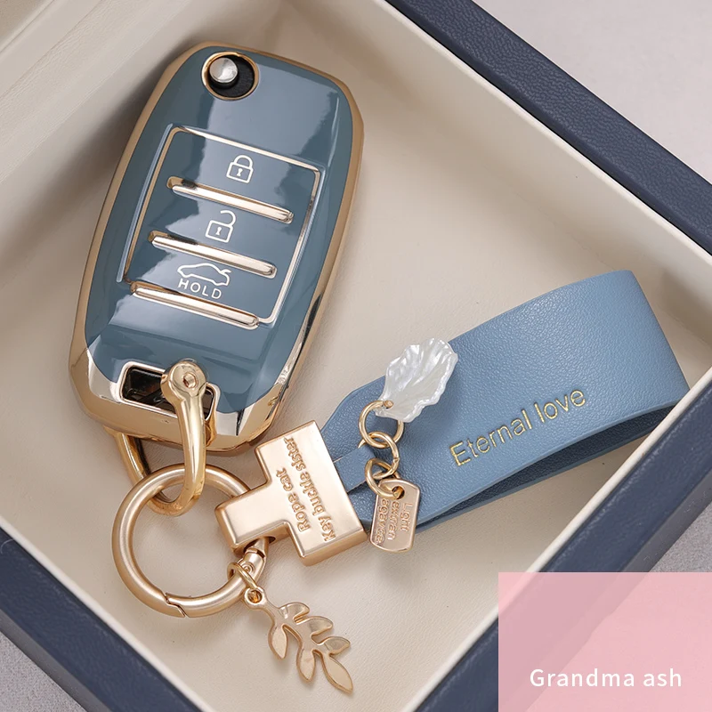 Key Case Cover for Kia K2 Rio Sorento K4 Cerato Forte Picanto Stonic Carnival Soul K3 K5 Sportage R Optima Telluride Seltos Ceed
