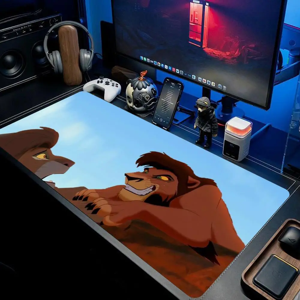 Alfombrilla de Ratón El Rey León - Base de Goma Antideslizante, Alfombrilla de Escritorio Grande con Simba y Timon, Ideal para la Oficina y Decoración del Hogar, Antideslizante