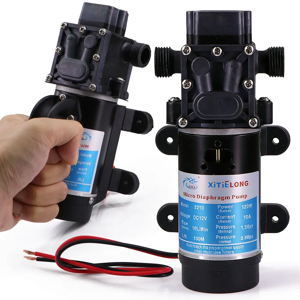 dc12v-electric-water-pump-with-handle-120w-power-diaphragm-pump-outdoor-garden-irrigation-car-wash-watering-agricultural-spray
