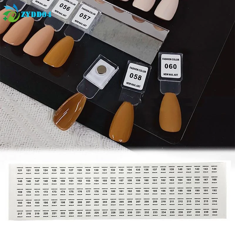 ●1 sheet White Number Sticker Label For Nail Polish Color Gel Varnish Marking Digital Label Sticker Manicure Tool , N1-240