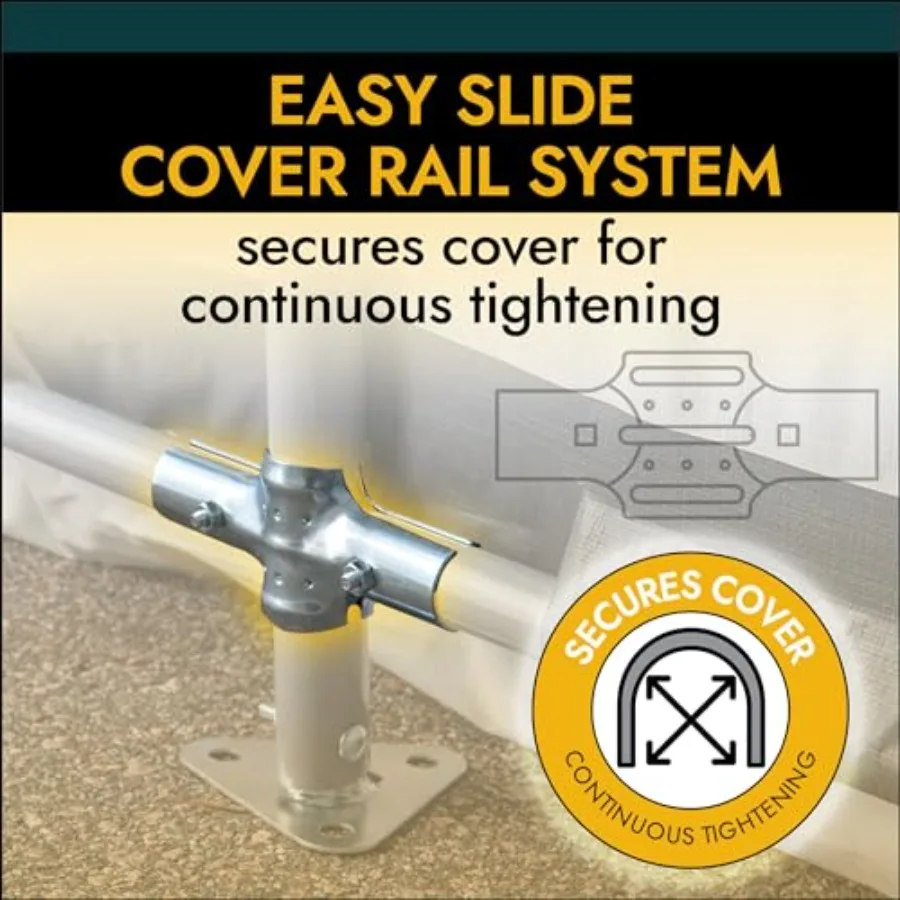 Cochera de garaje instantánea con estructura de acero y cubierta impermeable con tratamiento UV para protección de vehículos al aire libre, ideal para vehículos residenciales