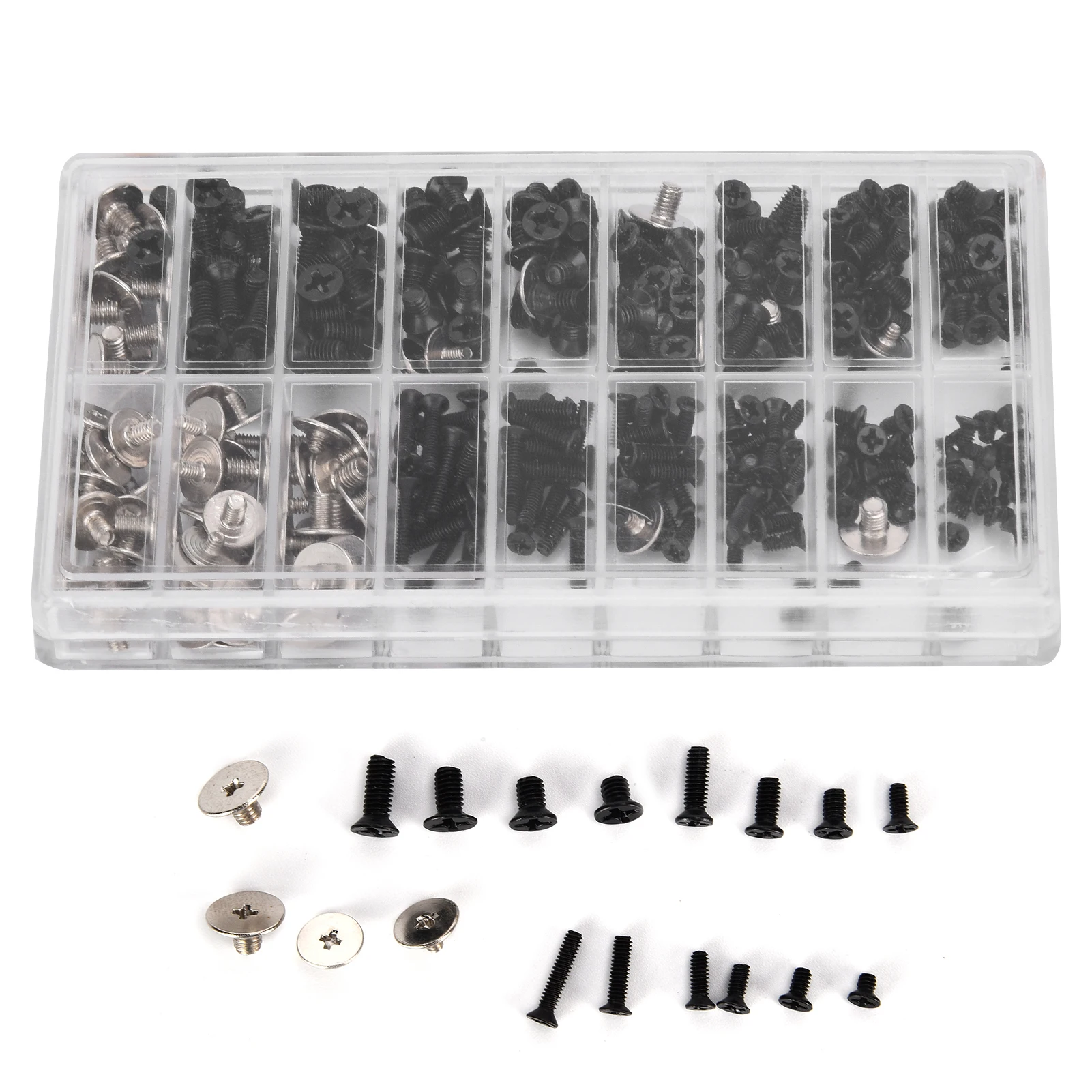 360Pcs Computer Screws Kit Alloy Steel Micro Cross Screw Assortment Set M2 M2.5 M3 Fasteners