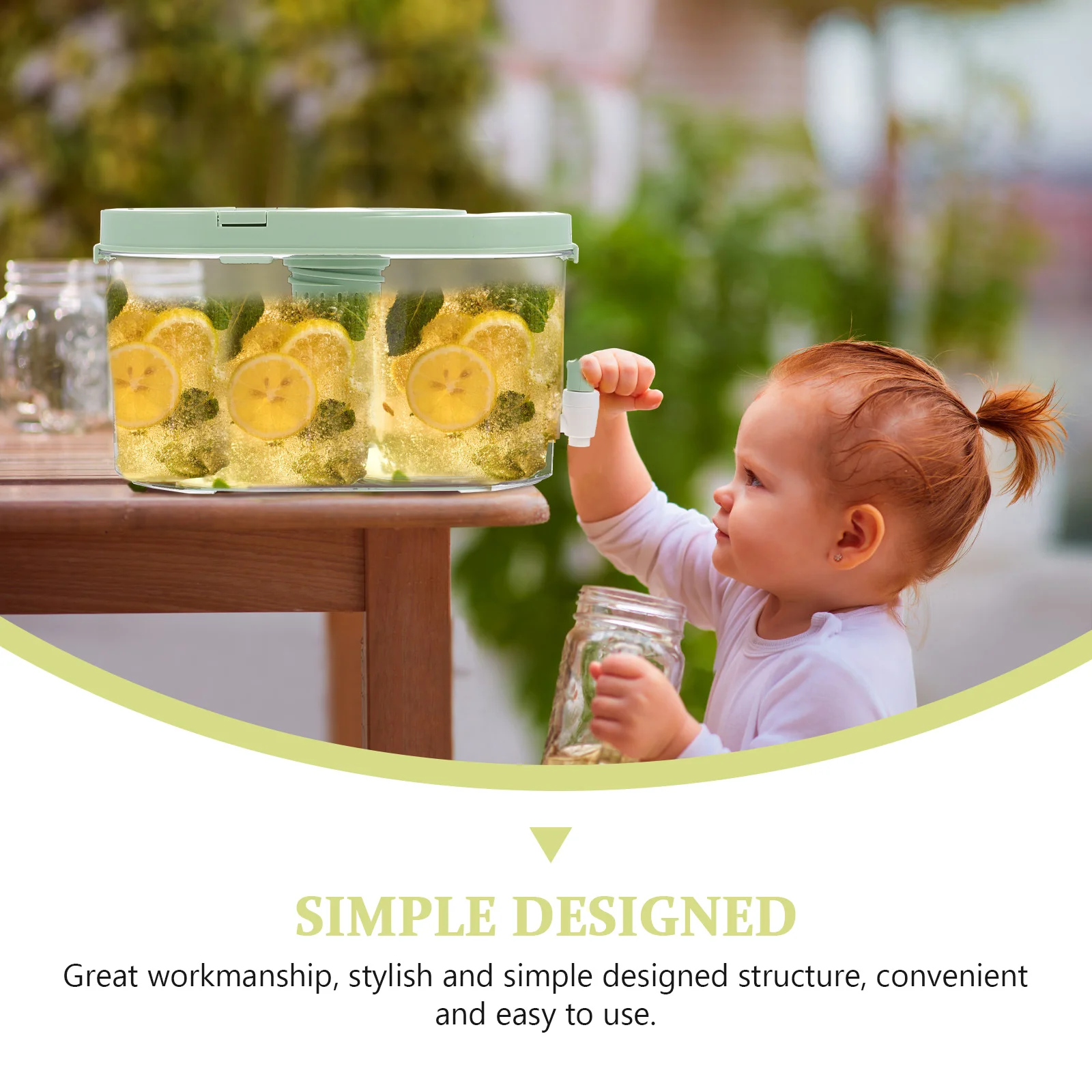 

Premium Cold Water Jug With Faucet Fruit Tea Beverage Dispenser Multi-Functional Juice Container Reusable Refrigerator Kettle