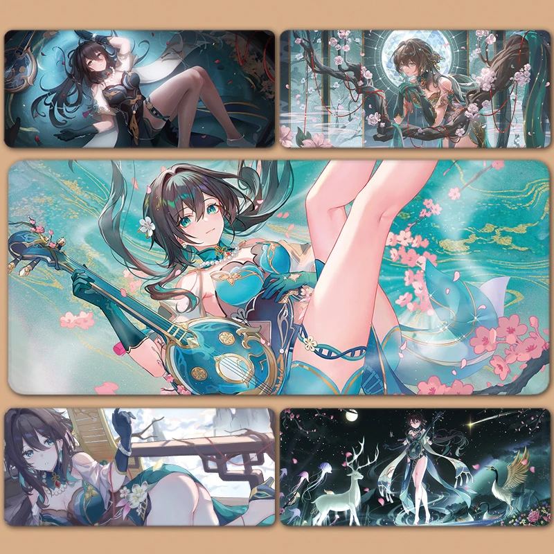 Honkai Star Rail Mouse Pad Kafka Silver Wolf XXL Large Computer Laptop Non-slip Office Keyboard Desk Mat Mousepad