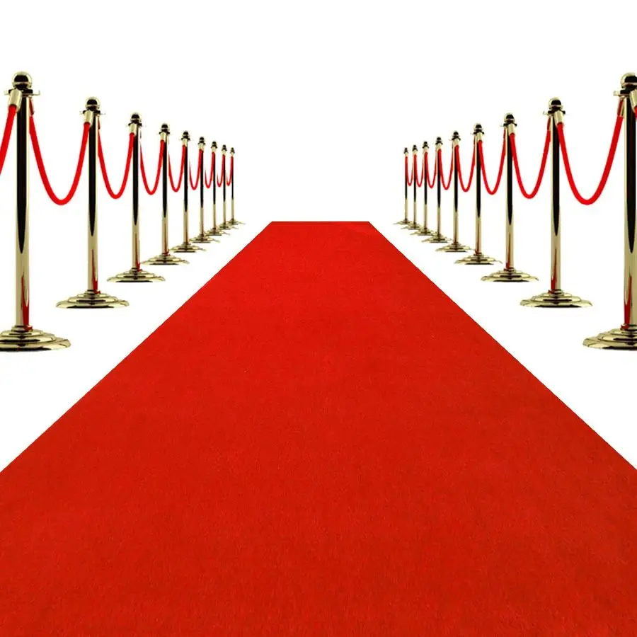 

Carpet Runner for Partys, 3x10 Feet 450 GSM Extra Thick NonSlip Waterproof Aisle Rug for Weddings, Events, Banquets, Hollywood R