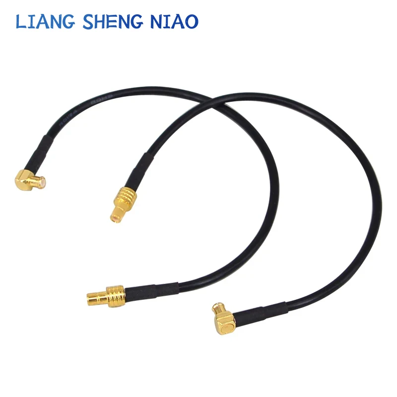 Cable de señal RF, líneas de prueba MCX macho de ángulo recto a conector macho SMB, puente Coaxial Pigtail, Cable RG174 de 20cm, 50 ohm