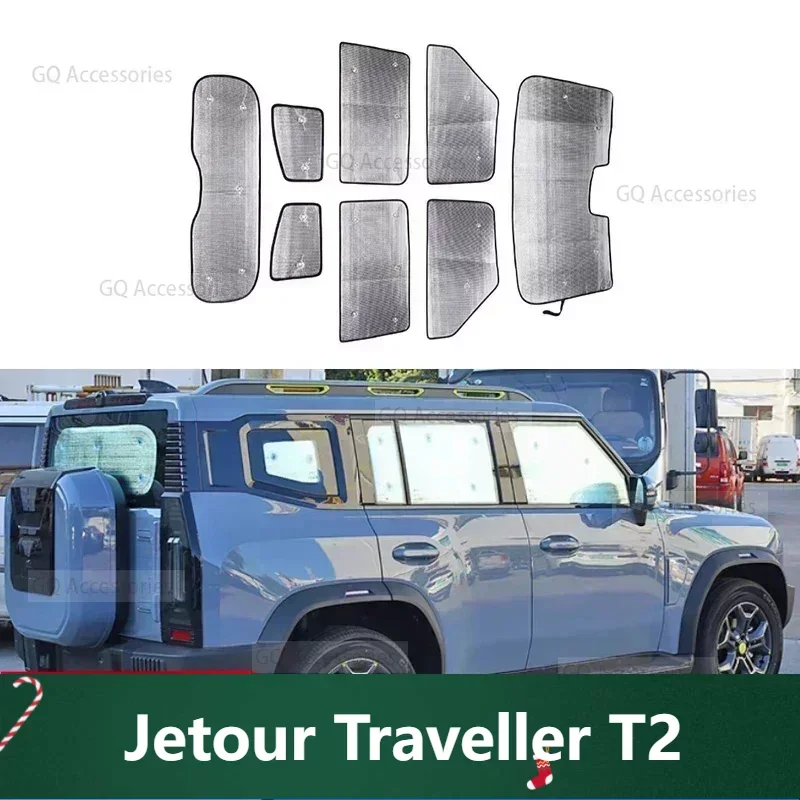 

For Car Window Sunshade Fit for Jetour Traveller T2 2023 2024 Jetour T2 Full Car Sun Protection Front and Rear Sunshades