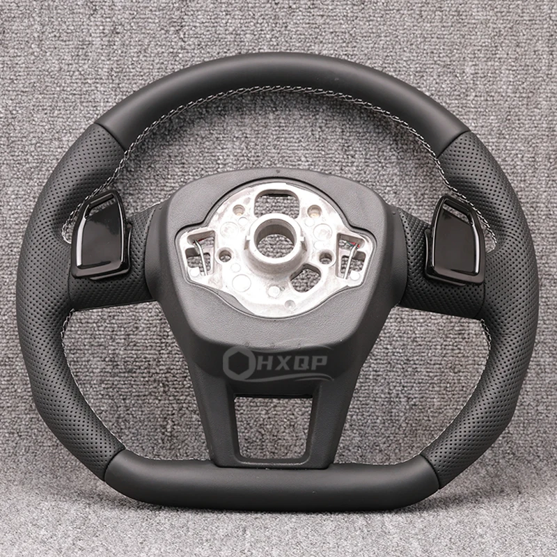 Suitable For Audi A6 C8 Heated Multifunctional Steering Wheel With White Stitching Buttons And Paddles Car Accessories