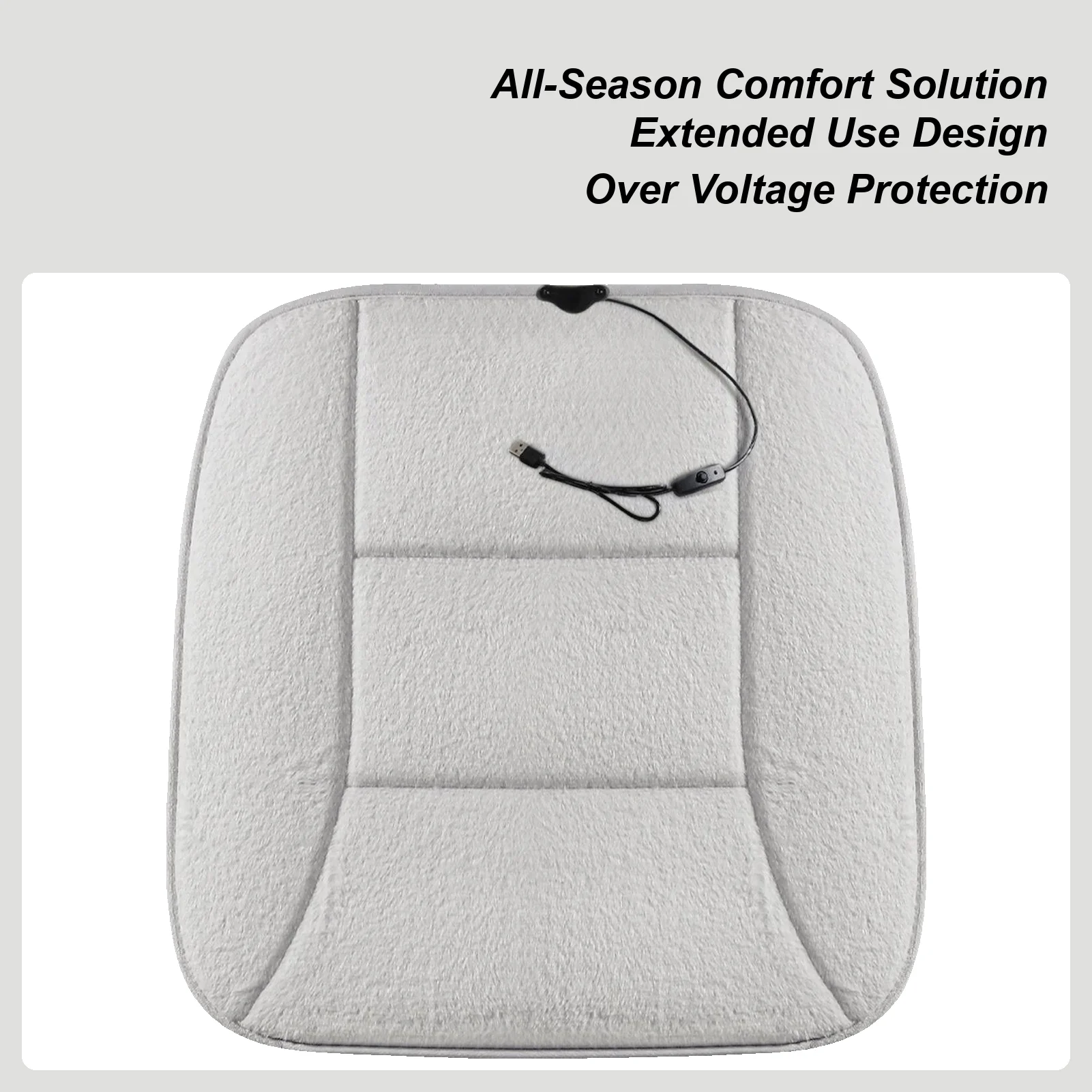 

Heated Seat Cushion 12V Electric USB Rechargeable Auto Supplies Heated Seat Pad For Winter Vehicle SUV Trucks Van Driving Driver