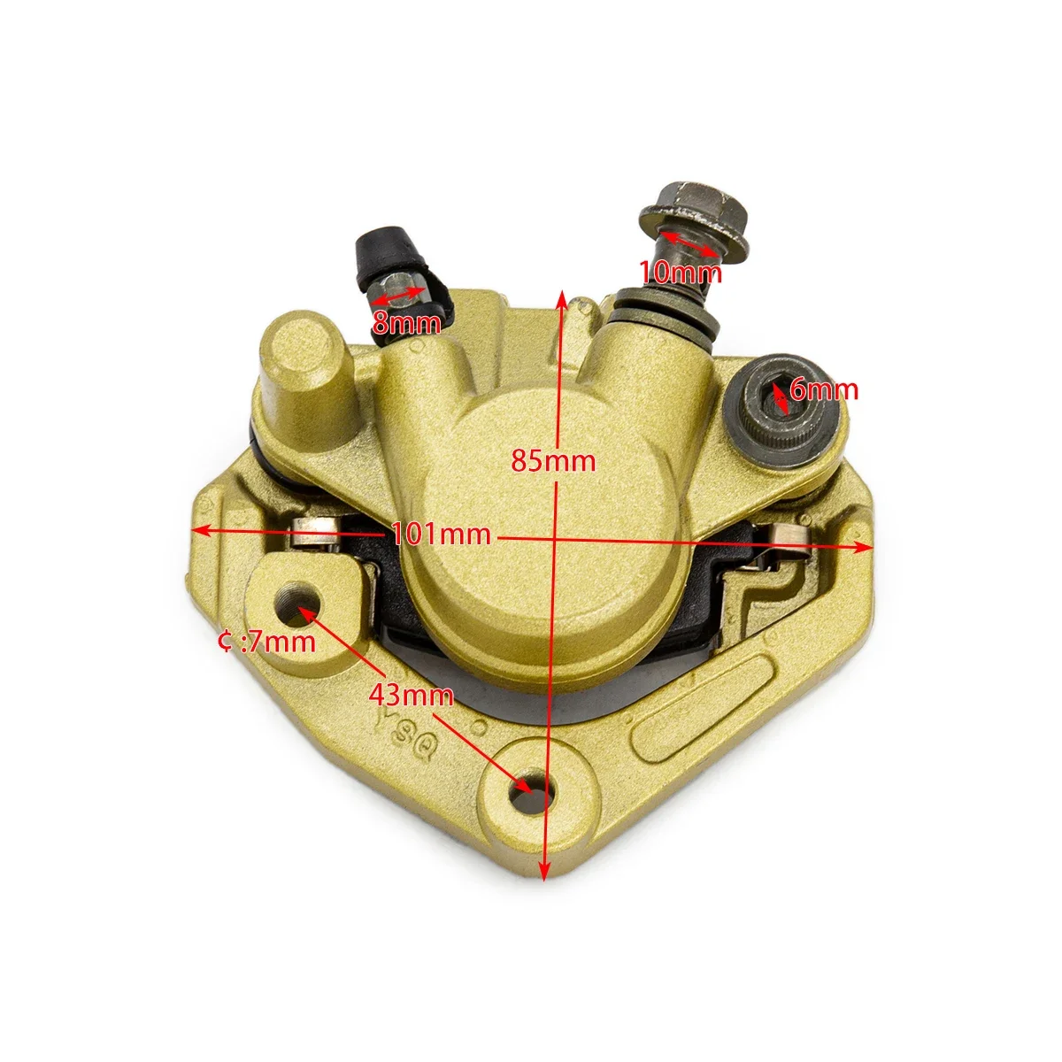 Motorcycle Front Brake Caliper Assy For YAMAHA YBR125 YBR YB 125 With Brake Pads And Bracket 2002-2007 2008 2009 2011 2012 2014