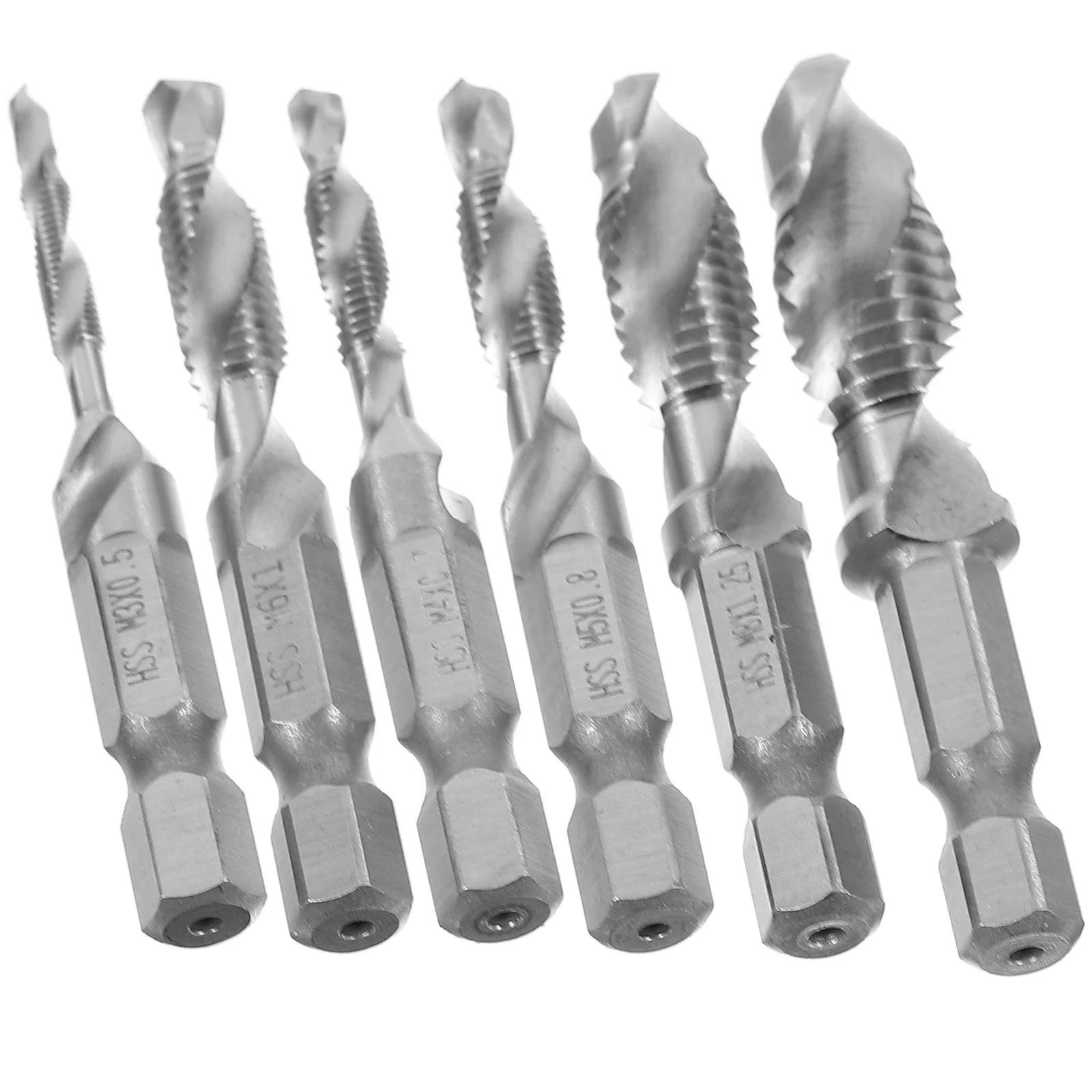 1Set Side Cutting Drill Bit Tap Set Multi-Function Serrated Grooving Bit Thread Tapping Drilling Tool for Glass
