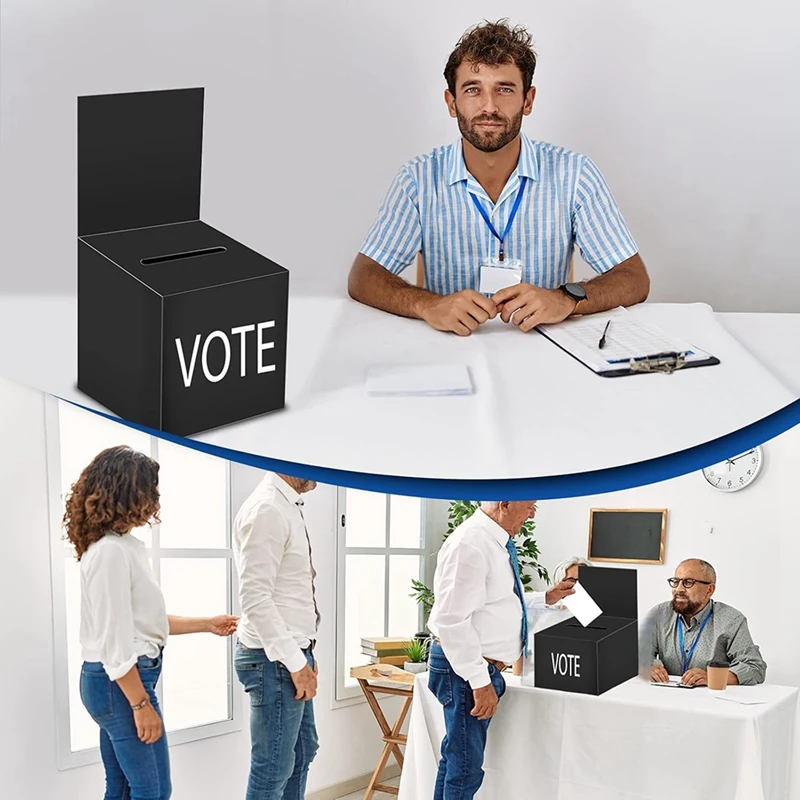 Hot-12-Pack Raffle Box Donation Box For Fundraising, Ballot Box Cardboard Box With Ticket Slot And Removable Title Box