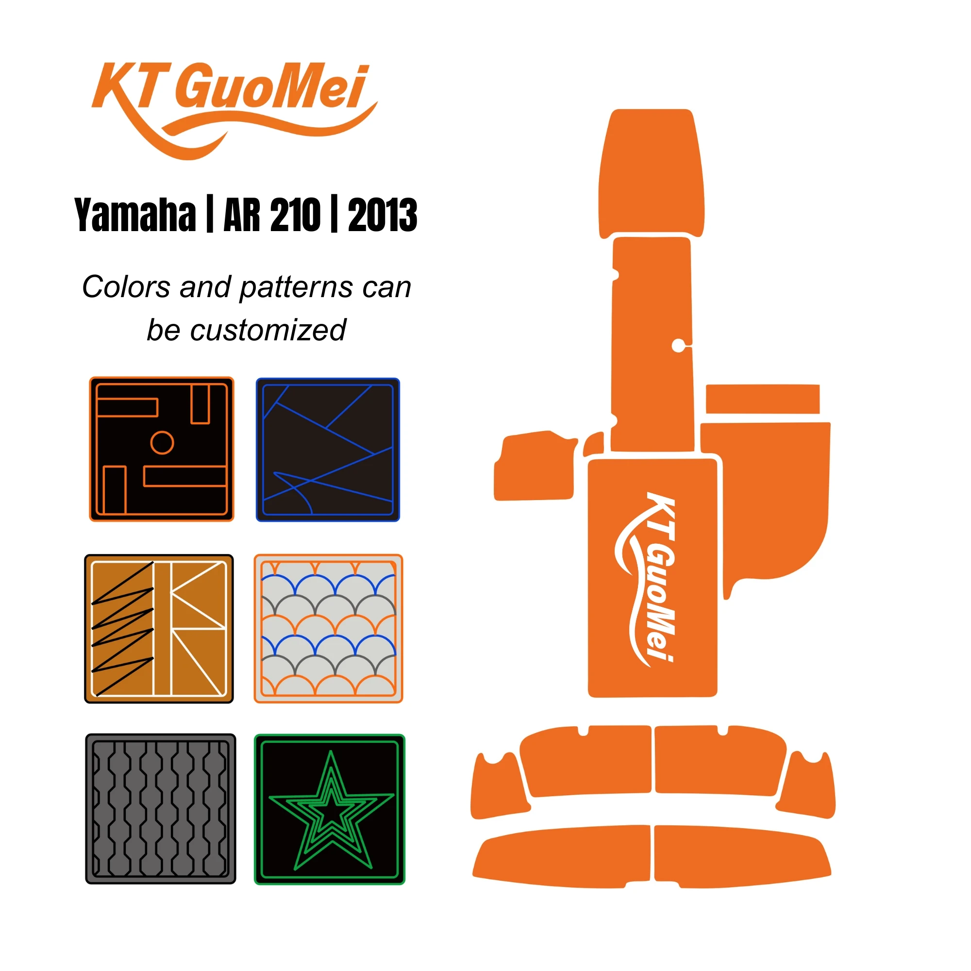 STLF KT GuoMei  AR 210 2013 Model Customized Drawing EVA Marine Flooring Double Layer Marine Mat Custom Accessories for Bo