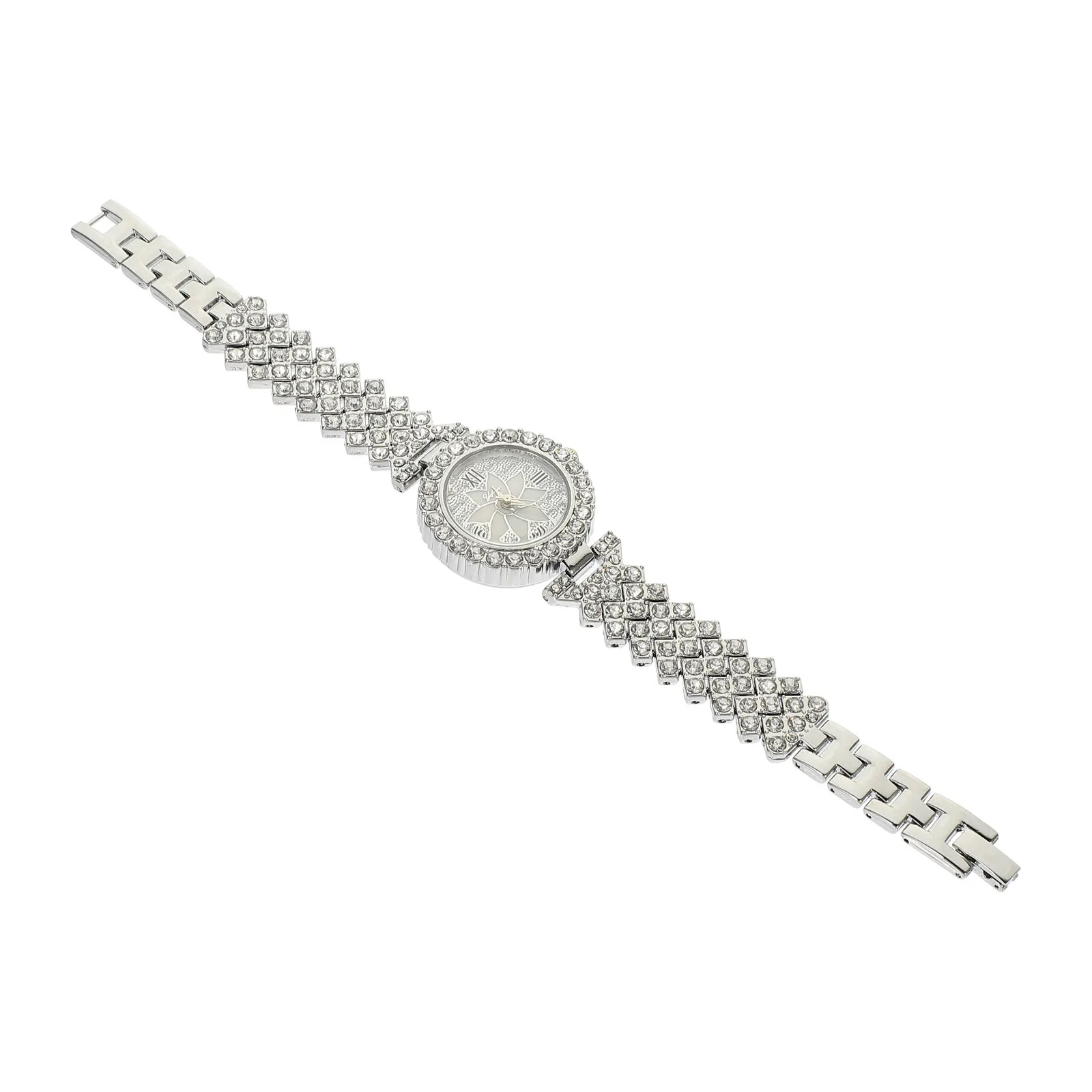 Ladies Quartz Watch Rhinestone Embellished Adjustable Belt Stylish Fashion Casual Watch Decorative Wrist Ornament Women
