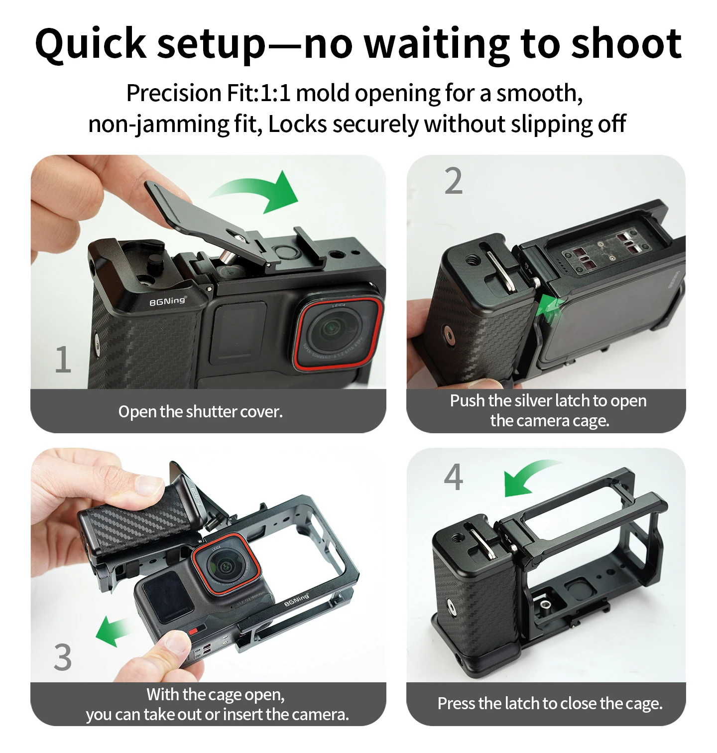 Essentieller Handgriff für Insta360 Ace Pro 2 Magnetischer Schnellwechseladapter Street Vlog Fotografie Kamerakäfig Zubehör – Detail 7