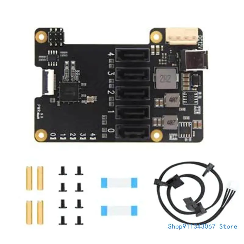 X1009 5 Port Expansion Board Enhances For RPi 5 5B Setups Multiple Port Drop shipping