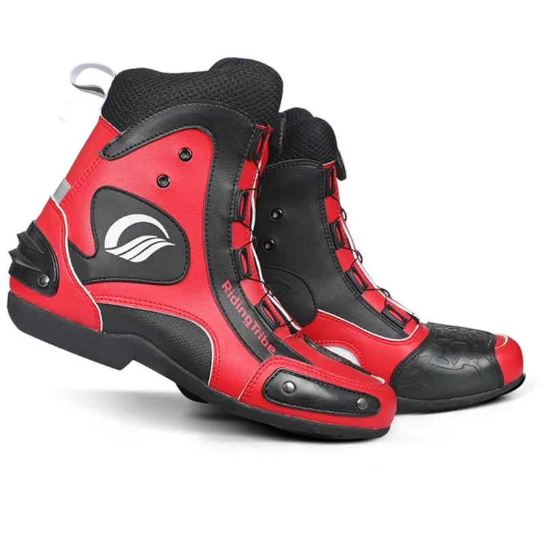 

Four Season Mid-calf Motorcycle Boots Riding Tribe Motorboats Fitgo Wear off Motocross Equipment shoes Motorcyclist Biker Boots