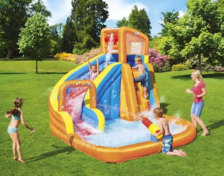 Custom Family Amusement Park Water Inflatable Castle Large Children's Inflatable Trampoline Pool Slide Naughty Fort