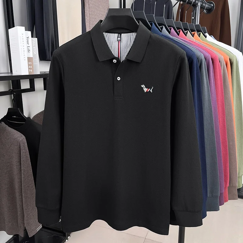 Herbst Neuheit: Koreanische Edition Hundemotiv-Poloshirt, Bequemes Langarm-Shirt, Modische Herrenbekleidung, Marken-T-Shirt aus Reiner Baumwolle, Bestseller – Detail 23