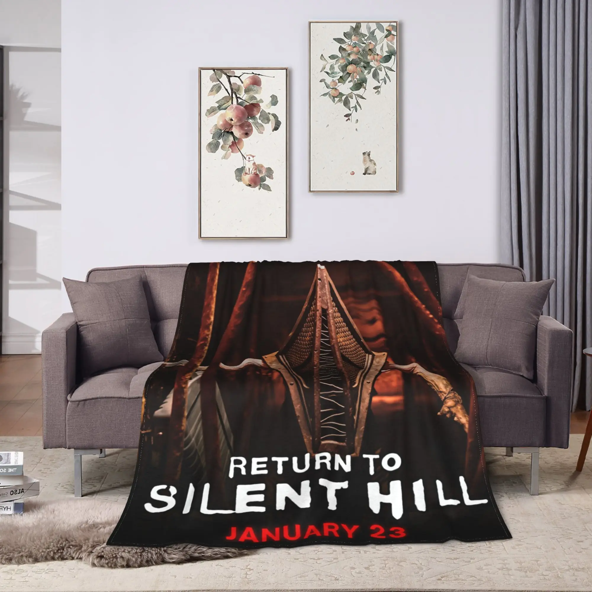 Return to Silent Hill Movie 2026 Blanket  Soft Novelty Plush Bedding Throws For Couch Bed Camping Flannel Bedspread Bed Cover