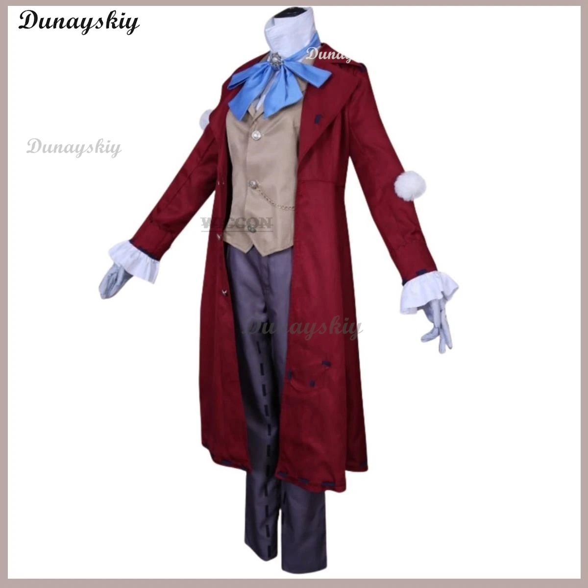 Identity V Anime Game Cosplay Traje, Peruca Comandante, Tailcoat, Uniforme, Casaco, Dia das Bruxas, Fato de Carnaval, Homem, Adulto