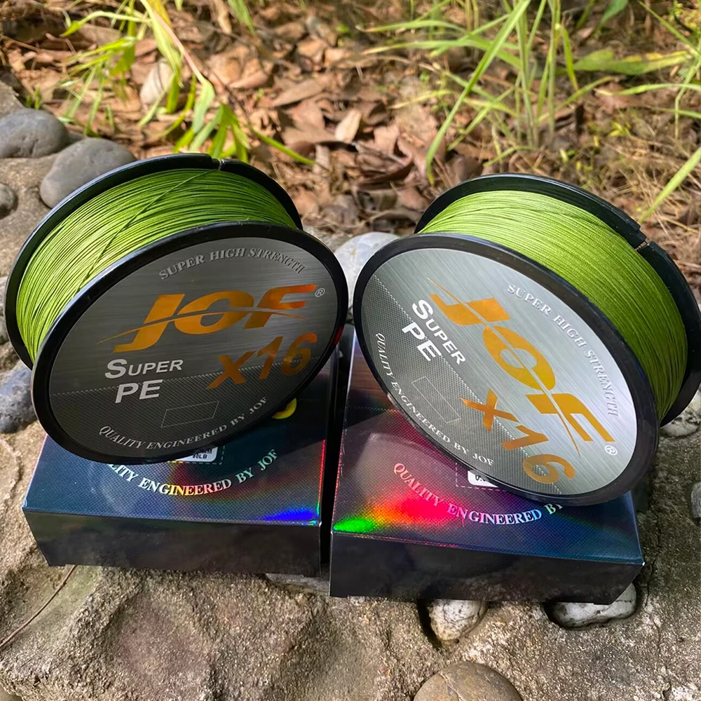 

Рыболовные лески JOF, 16 нитей, плетеный полиэтилен, 500 м, мультифиламентная проволока для ловли карпа, прочная, 16X переплетения, Pesca, 25-100 фунтов
