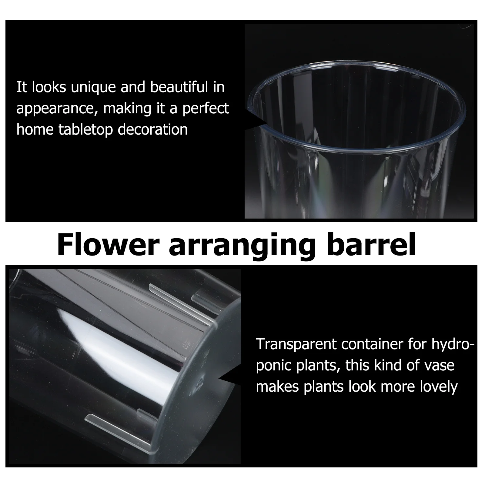 

Прозрачное ведро для гидропонной культуры, акриловый держатель для цветочной композиции, домашняя ваза, декоративный цветочный художественный орнамент, садовый декор