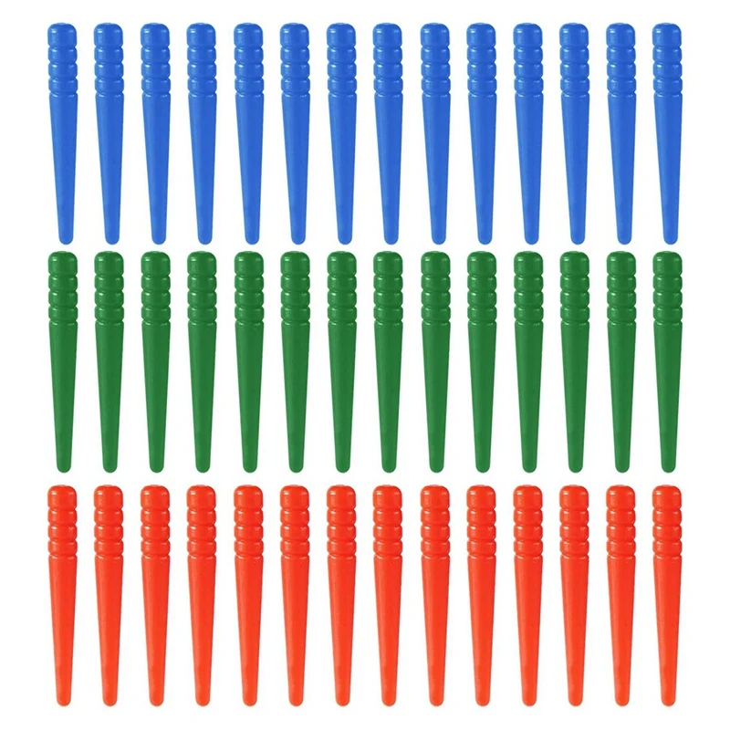 105Pcs Cribbage Board Pegs, Tapered Design Cribbage Pegs Fit 1/8 Inch Hole Cribbage Pins Board (3 Colors)