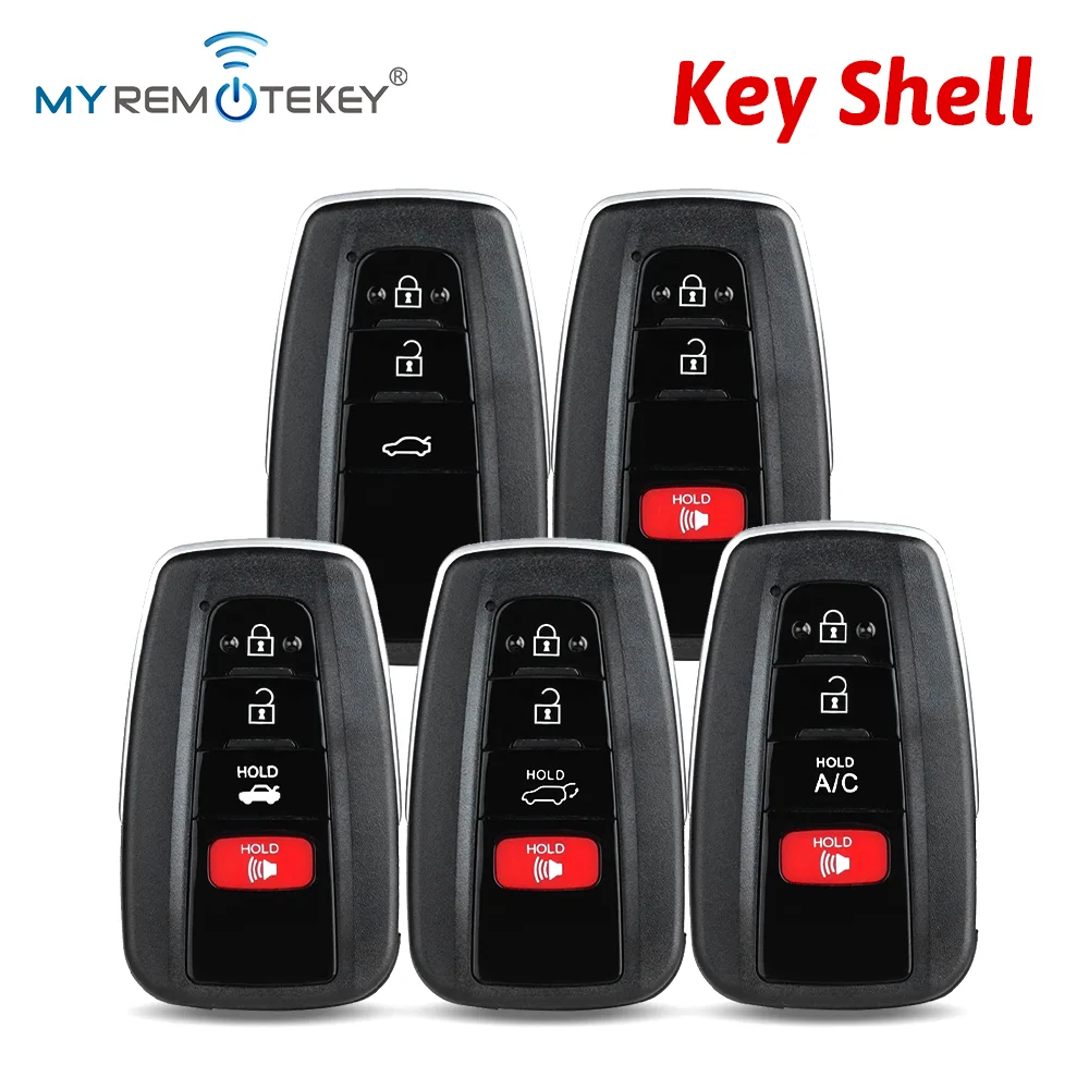 MYREMOTEKEY Remote Key Case Shell 3/4 Button for Toyota RAV4 Camry Prius Corolla Prime 2016-2022 HYQ14FBC HYQ14FBE B2U2K2R