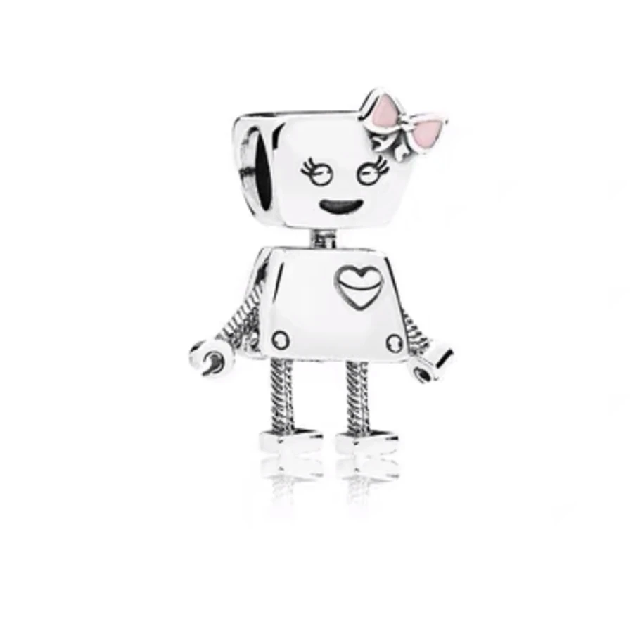 2026 رائجة البيع روبوت سلسلة خرز تميمة روبوت عقد الزهور فراشة أجنحة روبوت صالح الأصلي أساور DIY بها بنفسك النساء المجوهرات هدية #6