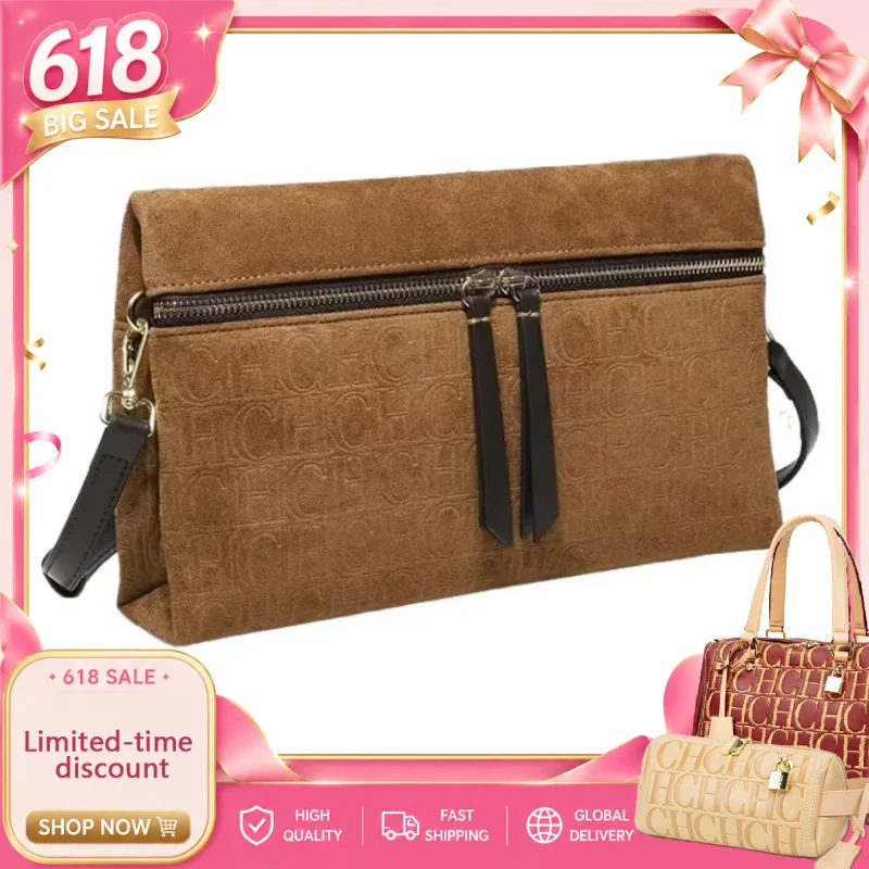 

CH Solid Color Suede Shoulder Bag Luxury Brand 2026 New Versatile Must-have Women's Shoulder Bag Tassel