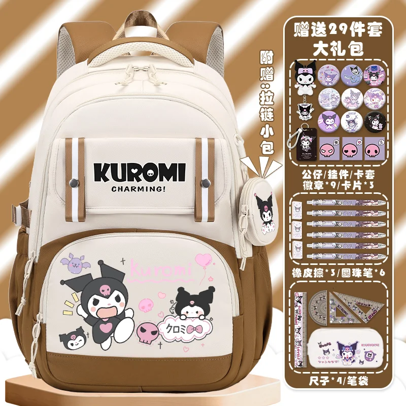 Sanrio-mochila escolar Clow M para estudiantes, morral bonito de dibujos animados de Anime, gran capacidad, protector de columna vertebral