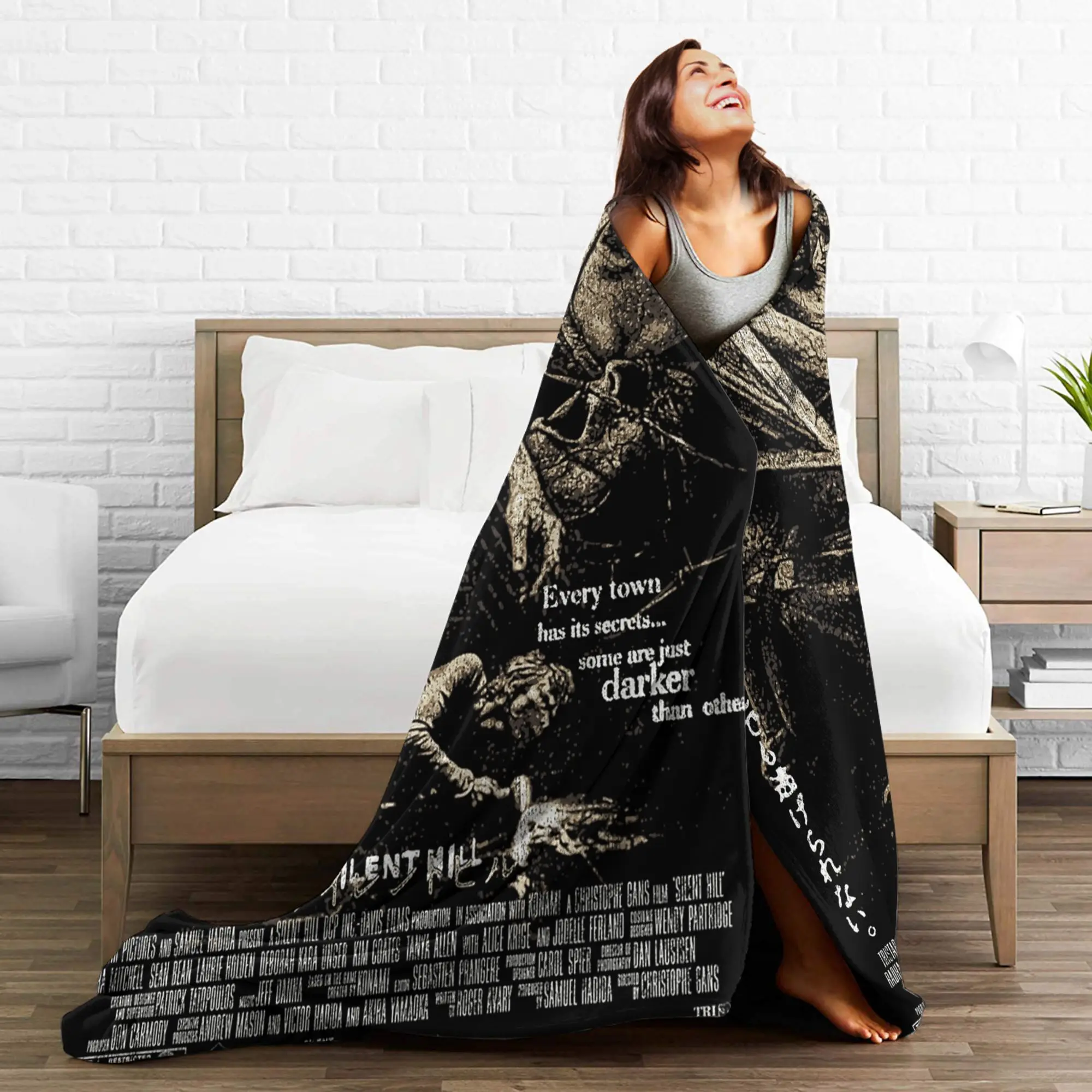 Silent Hill 2 Game Blanket  Decorative Flannel Bedding Throws For Couch Bed Warm Soft Custom Quality Bedspread Birthday Present