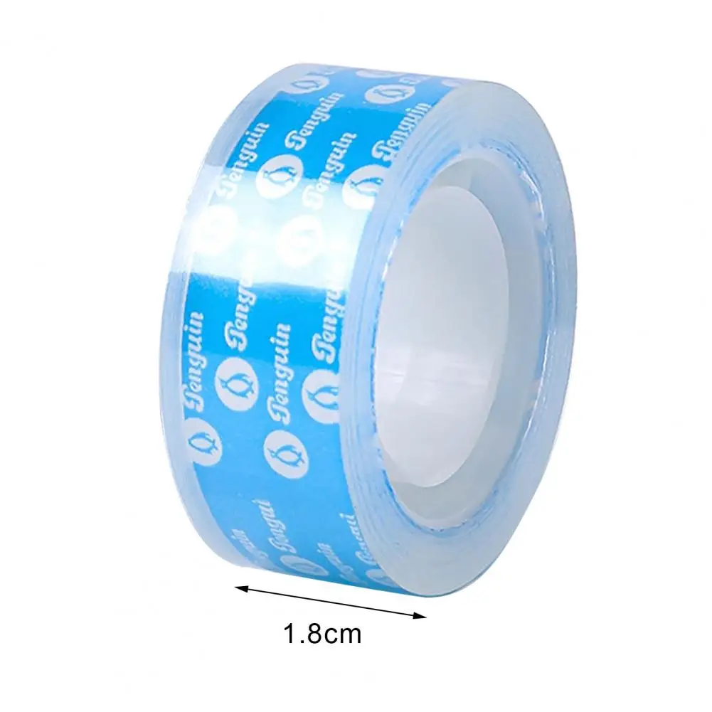 4 Rolls Clear Tape Refills Transparent Tape Easy Tear by Hands High Transparency 1.8cm Width Adhesive Tape School Home Supplies