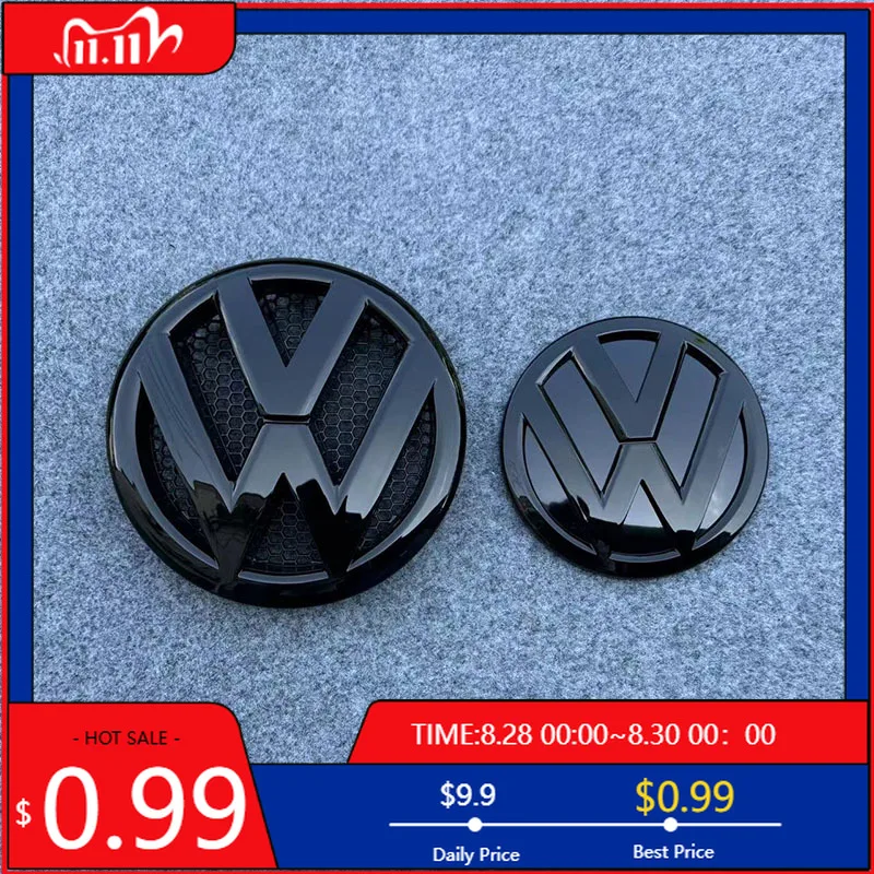 

VW GTI GOLF 2026 Горячая продажа для VW VOLKSWAGEN 165 мм 130 мм Замена переднего и заднего значка автомобиля Эмблема решетки крышки багажника Логотип для Volkswagen Tran