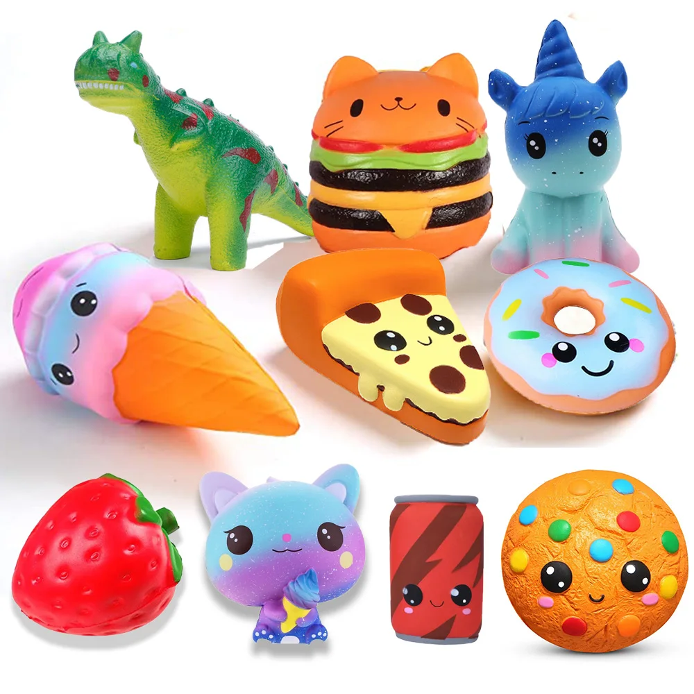 

Squishy Cartoon Chocolate Biscuit Series PU Squishies Slow Rising Cream Scented Fidget Anti-Stress Kids Toy Children's Gift