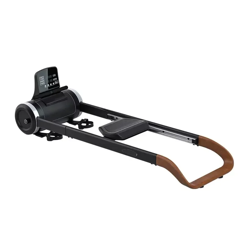 Double Track Stainless Steel Rowing Machine Matte Texture Non Slip Sweat Absorbing Magnetoresistance Safe Home Gym Fitness