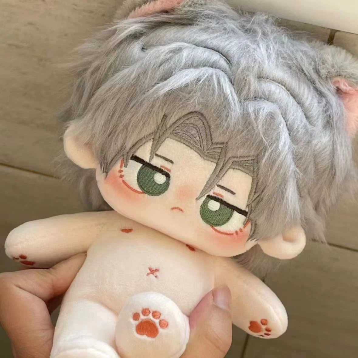 HITMAN REBORN ambito Gokudera Hayato collega attributo 20 cm Bambola di cotone dress-up nuda Ha un scheletro Regalo di compleanno