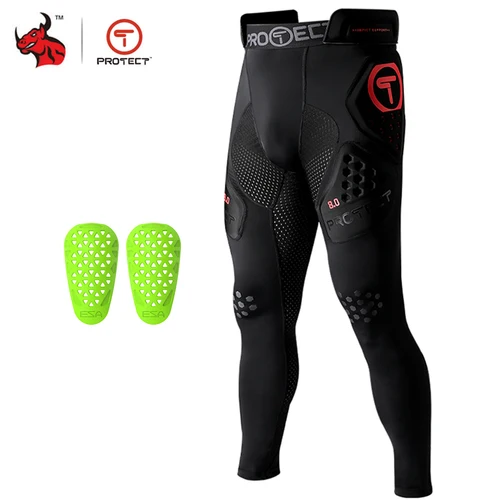 Imagen 2 del producto Pantalones transpirables para motociclismo con armadura de rodilla y cadera, equipo de protección ligero para Motocross, conducción en la calle, certificado CE