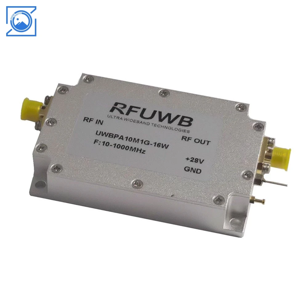 10-1000MHz 8W 광대역 전력 증폭기 모듈 클래스 AB UWB 증폭기 50ohms(SMA 암 커넥터 포함)