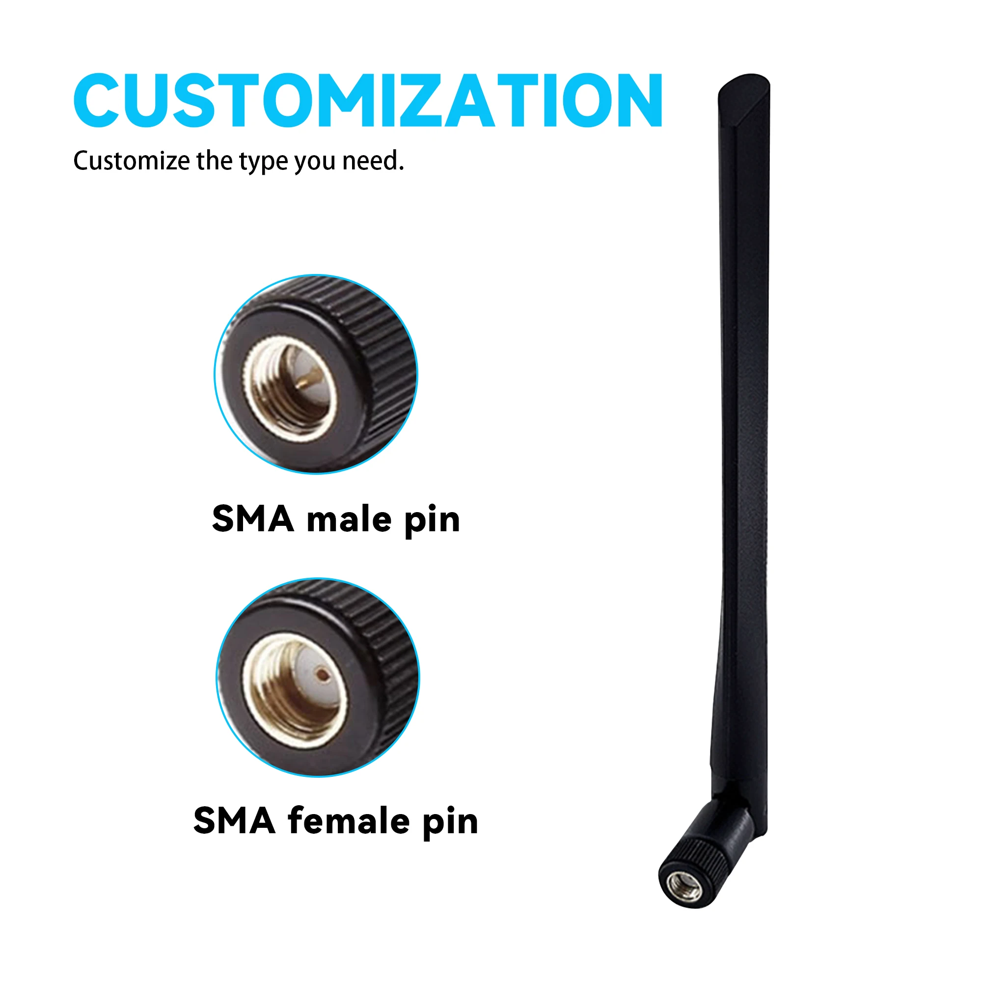 2PCS ODM 2.4GHz UHF VHF TX2400-JKD-20 Omnidirectional LORA Antenna Outdoor RF Antenna For Broadband Communications
