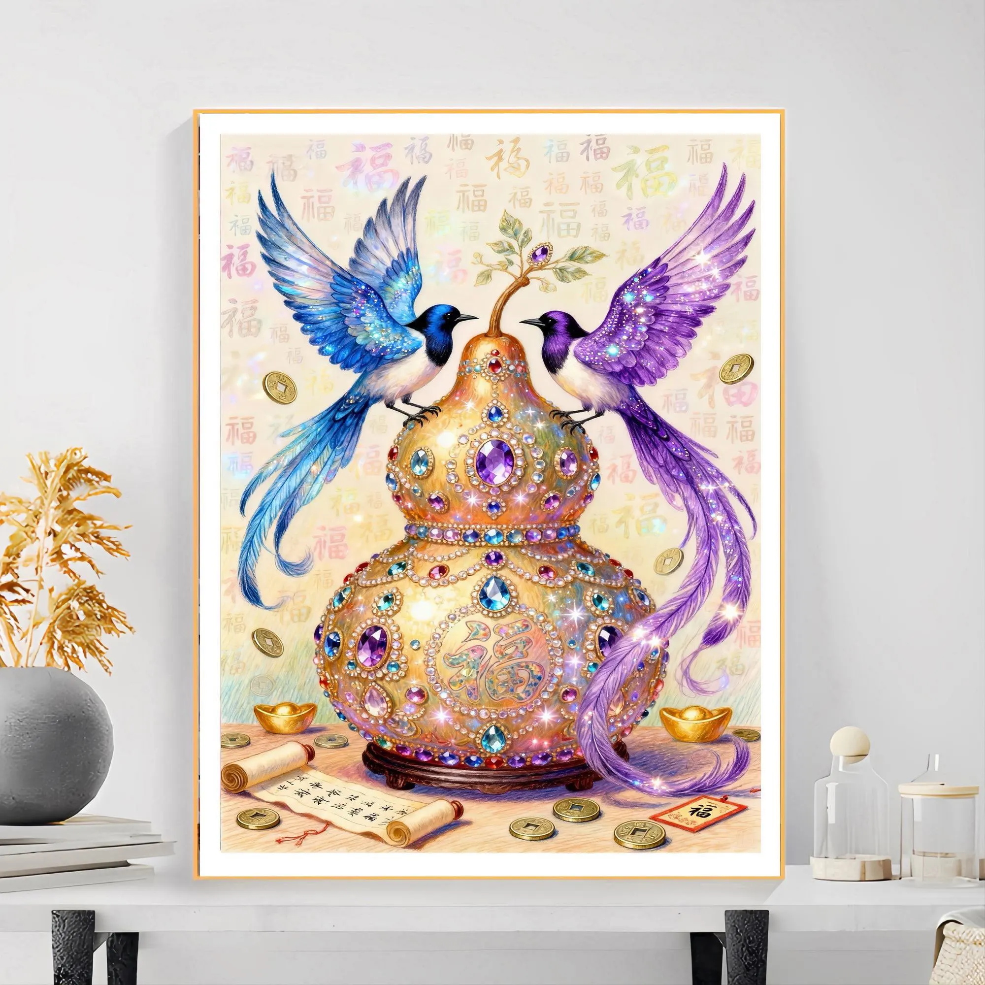 

Birds 9CT 11CT Embroidery DIY Chinese Style Printed Kits Cross Stitch Thread Needlework Sets Home Decor Crafts