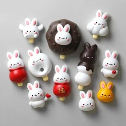 Rabbit Magnetic Refrigerator Magnet Creative Diy Refrigerator Sticker Decoration Resin Sticker Photo Wall Gift Toy