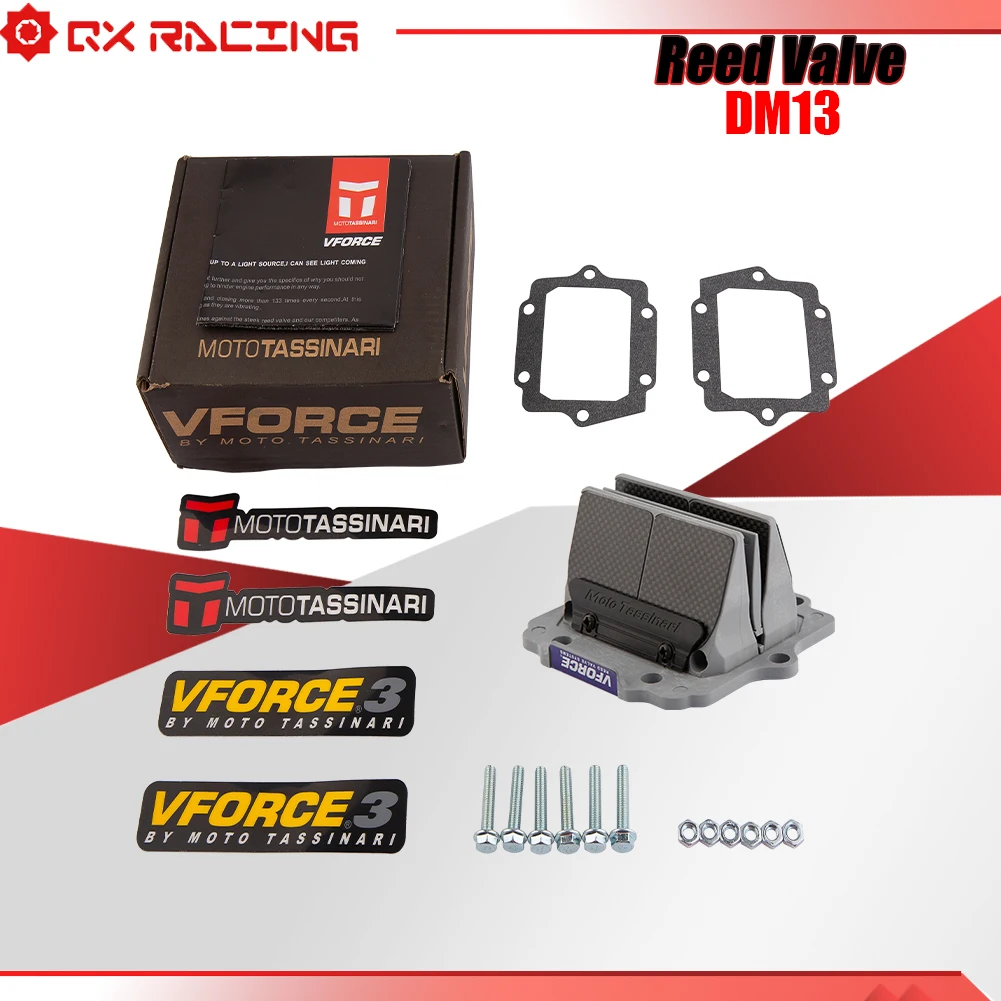 Accesorios para motocicleta v-force 3 válvula de lengüeta DM13 Kit de fibra de carbono para Kawasaki KDX 200 220 KX250 KMX 125 KMX 500 Ninja KRR ZX150