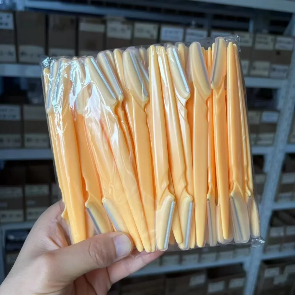 100 pz/borsa Rasoio Sopracciglia Coltelli Portatile Viso Rasoio di Rimozione Dei Capelli Eye Brow Rifilatura Che Modella Epilazione Capelli Lame di Rasoio