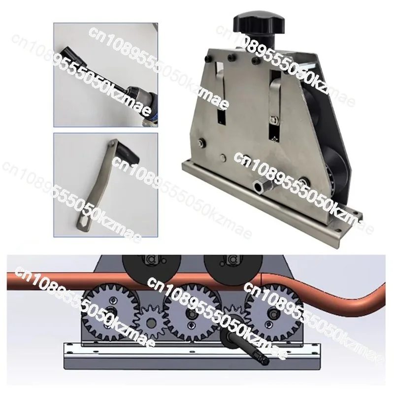 Efficient 3-Roller Pipe Straightener, Handheld Tool for 6-25mm Copper Aluminum Tubes in Repair and Installation