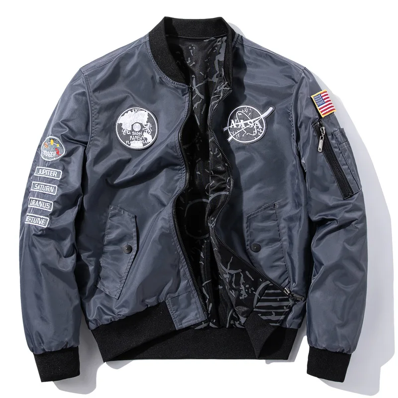 

MAIDANGDI 2024 autumn and winter handsome pilot jacket men's fashion trend baseball jacket loose embroidered men jacket Y2K