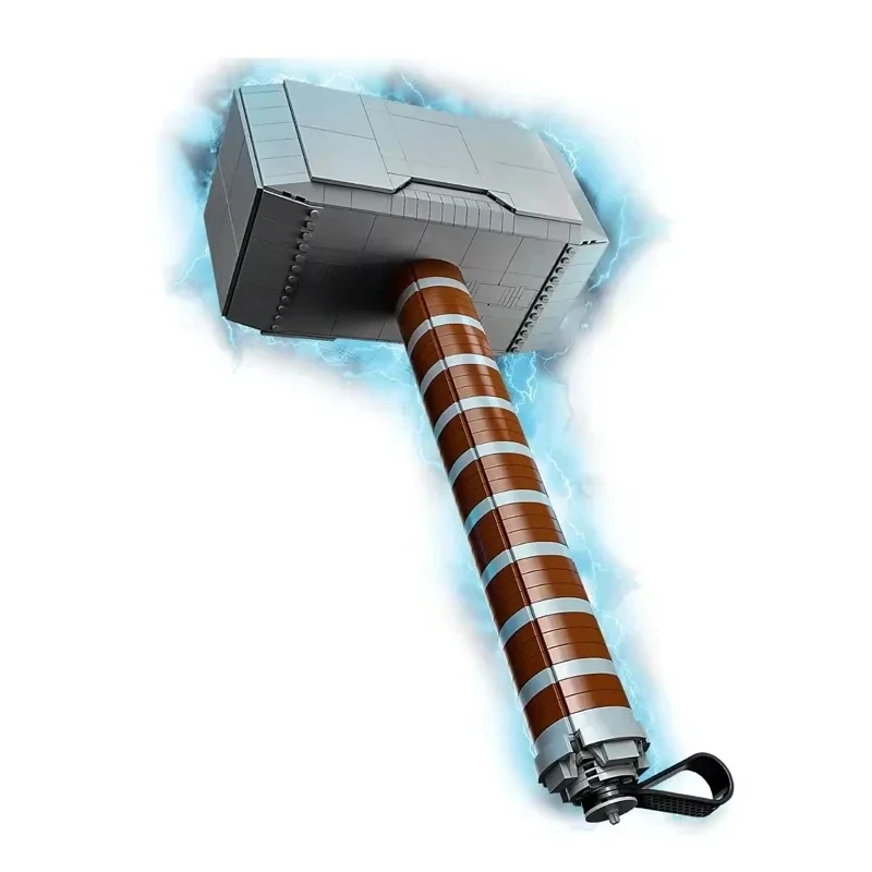 Nieuw product 979pcs Superheld Marvel Avengers Thor's Hammer Model Kinderjongen Verjaardagscadeau Bouwsteenspeelgoed76209