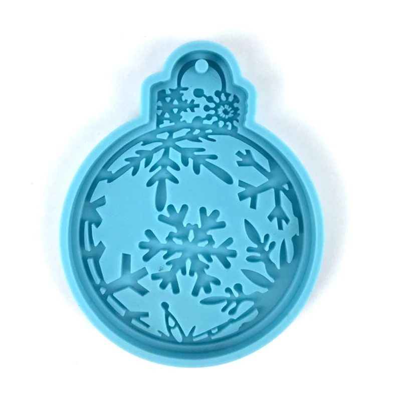 Christmas Tree Snowflakes Mold Keychain Epoxy Resin Mold DIY Keychain Pendant Jewelry for Christmas Day Gifts