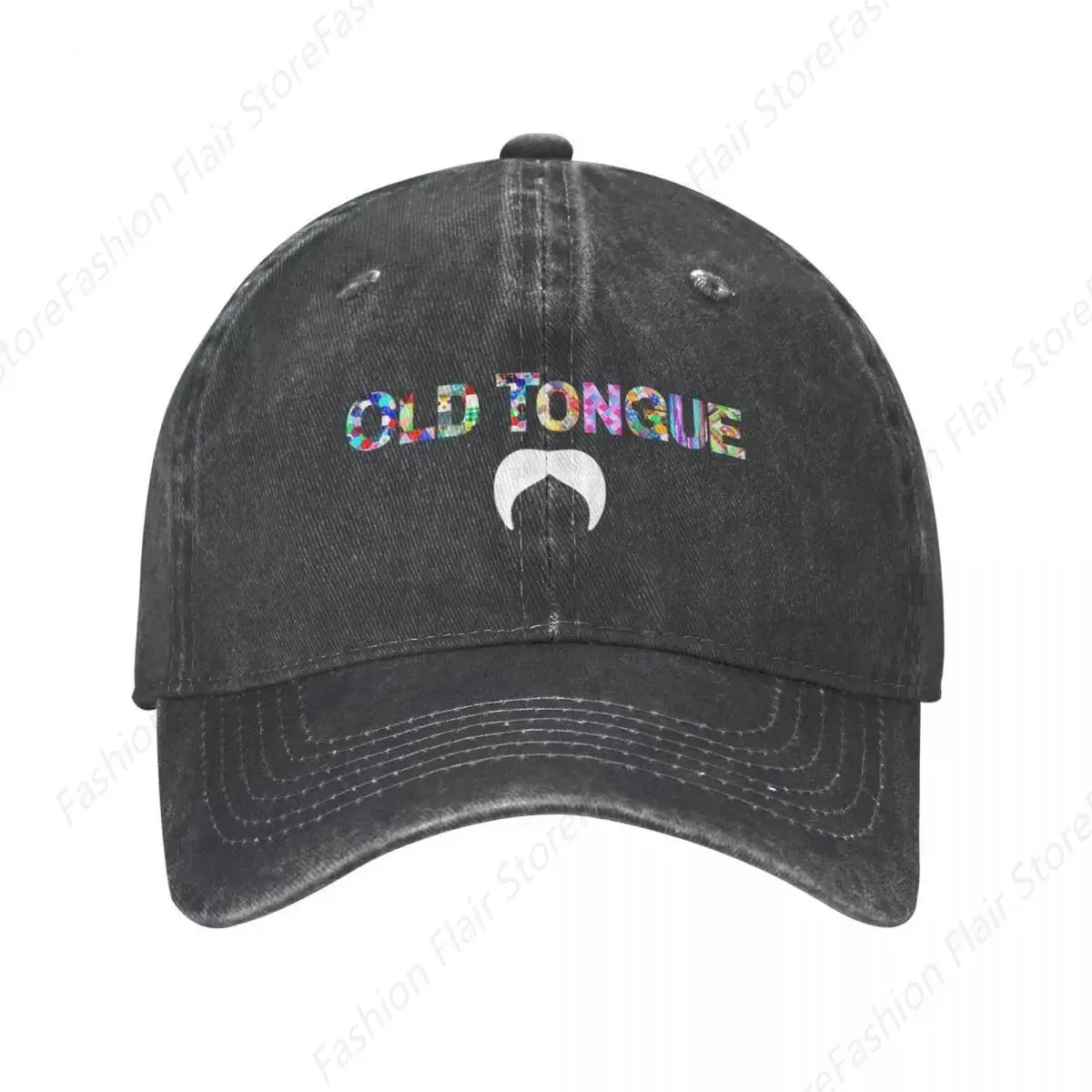 Old Tongue (for Dark Background) Cowboy Hat Gentleman Hat Luxury Man Hat Rugby Luxury Cap Women's Hats Men's